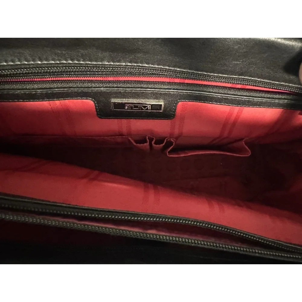 Tumi Elements Black Ballistic Nylon Leather Trim Briefcas Laptop Sleeve&Mini Bag